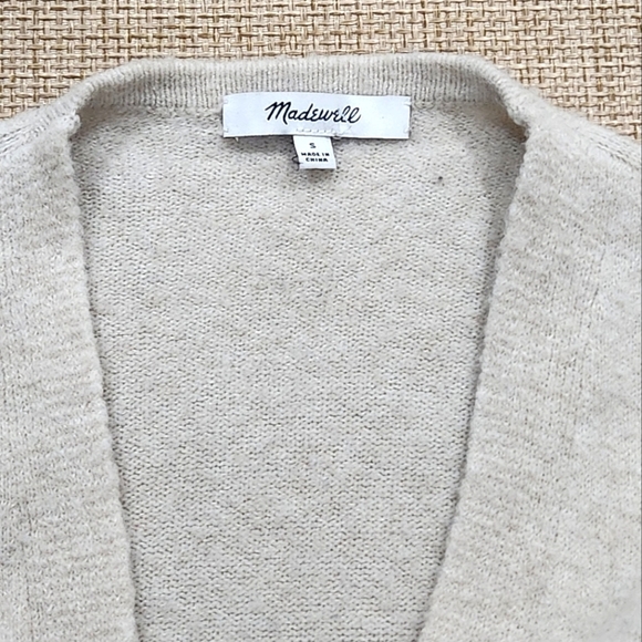 Madewell Cardigan Womens Sz S Colorblock Oversized Alpaca Wool Blend - Picture 5 of 8